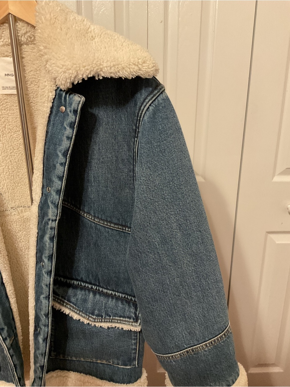 Mango women’s Denim Jacket - Blue - Picture 7 of 10
